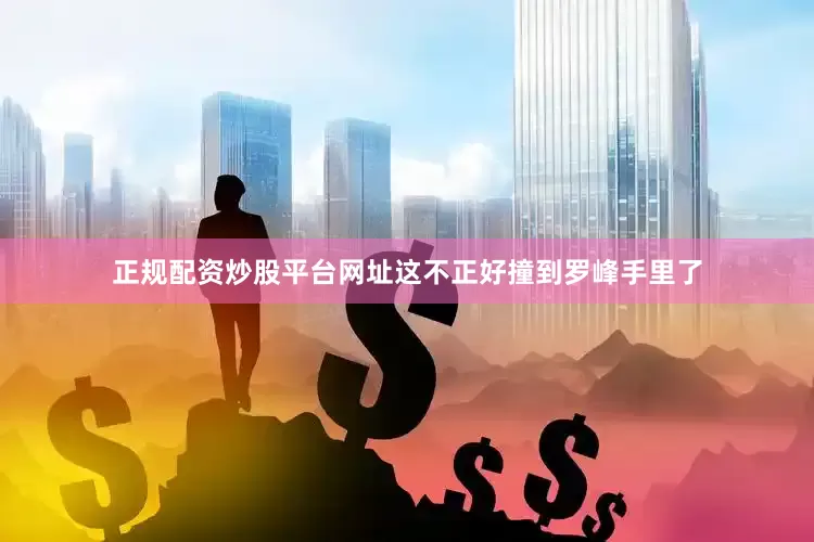 正规配资炒股平台网址这不正好撞到罗峰手里了
